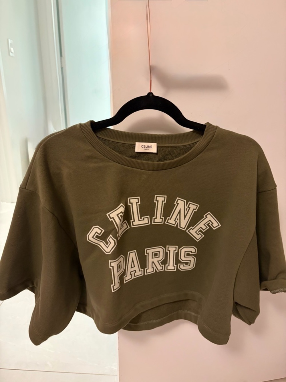 Celine Olive Green Crewneck Sweatshirt